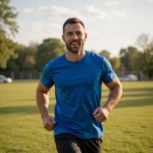Man enjoying active lifestyle with vitamin support